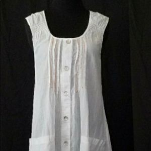 SOLD. White cover up dress.